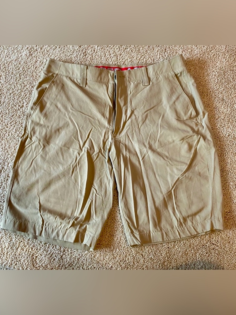3 for $20 Under Armour Men's Tan Flat-Front Performance Shorts